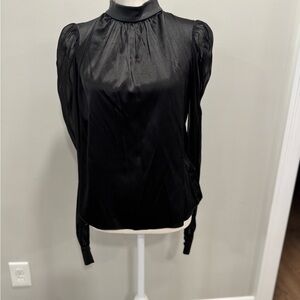 Generation Love Black Satin Blouse